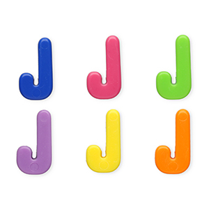 Acryl letterkralen letter J Multicolour