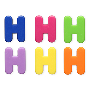 Acryl letterkralen letter H Multicolour