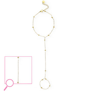 Handkettingen van Stainless steel Roestvrij staal (RVS) ball Gold