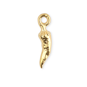 Bedels van Stainless steel Roestvrij staal (RVS) chili pepper Gold