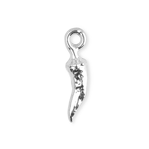 Bedels van Stainless steel Roestvrij staal (RVS) chili pepper Silver