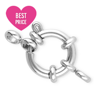 Benodigdheden van Stainless steel Roestvrij staal (RVS) boeislot 12mm met oogje Zilver
