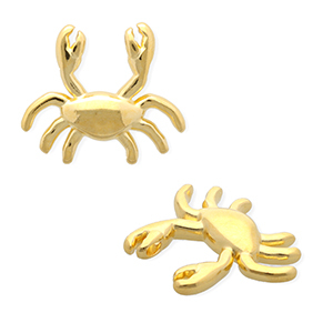 Metaal bedels DQ&reg; crab Goud (nikkelvrij)