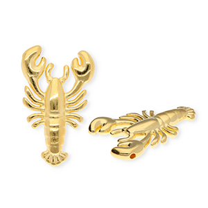 Metaal bedels DQ&reg; lobster Goud (nikkelvrij)