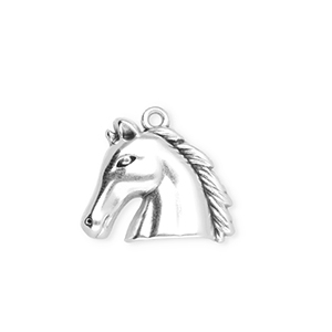 Metaal bedels DQ&reg; horse Antiek zilver (nikkelvrij)