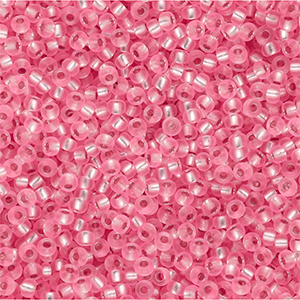 Miyuki 11/0 rocailles Pink Transparent Silver Lined 11-0022