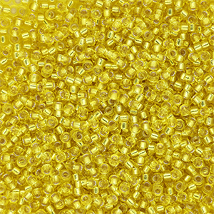 Miyuki 15/0 rocailles Silver Lined Yellow 15-0006