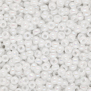 Miyuki 8/0 rocailles Opaque Ab White 8-471