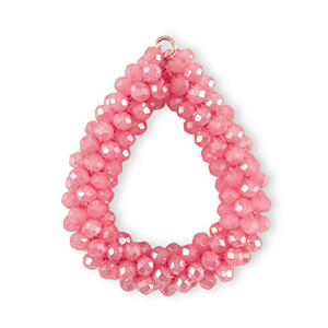 Hangers van facet drop Fruit dove pink