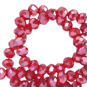 Facet kralen top quality disc 8x6mm Raisin torte red-amber coating