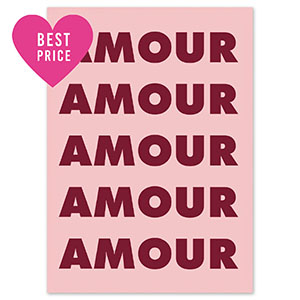 BY31&reg; Kaartjes voor sieraden "Amour" Pink-bordeaux
