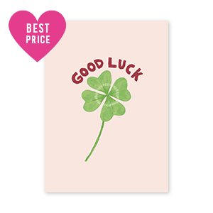 BY31&reg; Kaartjes voor sieraden "Good luck" Light pink-green-rust red
