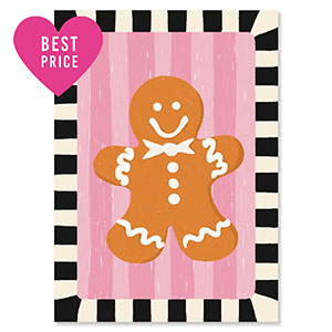 BY31&reg; Kaartjes voor sieraden gingerbread man Black-off white-pink-brown