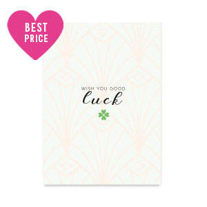 Kaartjes voor sieraden "Wish you good luck" Pale blue
