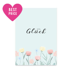 Kaartjes voor sieraden "Viel Gl&uuml;ck" Light blue