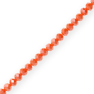 Facet kralen top quality disc 6x4mm Tamale red-pearl shine coating
