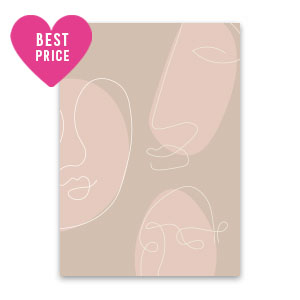 Kaartjes voor sieraden faces Light pink-rose