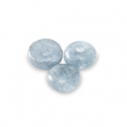 Rondellen natuursteen kralen marmer en calciet 4mm Sky blue