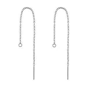 Oorbellen van Stainless steel Roestvrij staal (RVS) oorstekers Silver