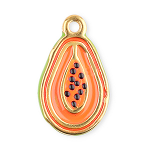 Bedels van Stainless steel Roestvrij staal (RVS) papaya Coral orange-green