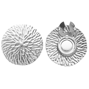 Button covers van Stainless steel Roestvrij staal (RVS) round Silver