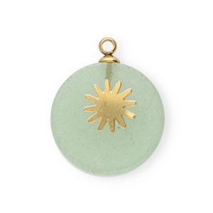 Bedels van Stainless steel Roestvrij staal (RVS) zon Gold-green ash