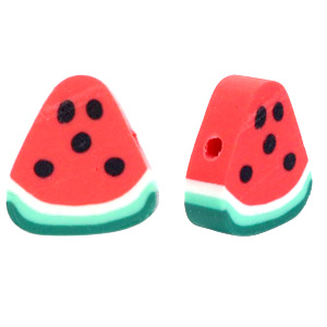 Polymeer kraal watermeloen Red-green