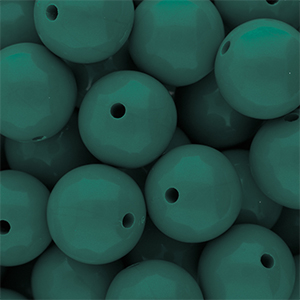 18 mm kralen van DQ acryl shiny Mediterranea green 19-4517 TCX
