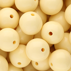 18 mm kralen van DQ acryl shiny Pastel yellow 11-0616 TPG