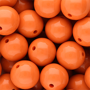 16 mm kralen van DQ acryl shiny Orange peel 16-1359 TCX