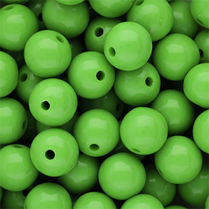 14 mm kralen van DQ acryl shiny Vibrant green 16-6339 TCX