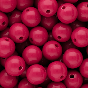 14 mm kralen van DQ acryl shiny Fuchsia 17-2031 TCX
