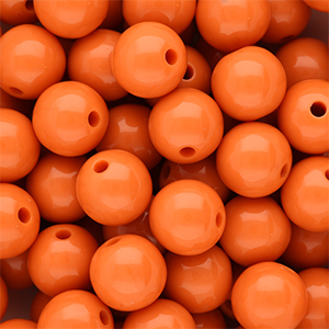 14 mm kralen van DQ acryl shiny Orange peel 16-1359 TCX