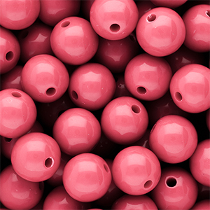 12 mm kralen van DQ acryl shiny Pink lemonade 16-1735 TCX