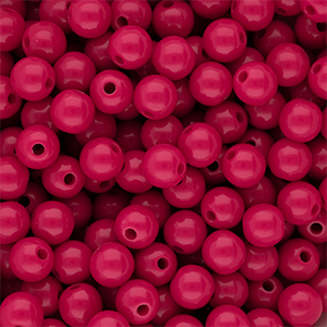 10 mm kralen van DQ acryl shiny Fuchsia 17-2031 TCX