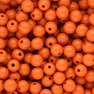 10 mm kralen van DQ acryl shiny Orange peel 16-1359 TCX