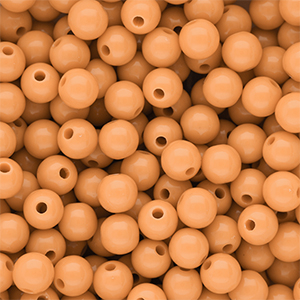 10 mm kralen van DQ acryl shiny Chamois orange 15-1145 TCX