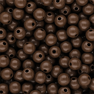 8 mm kralen van DQ acryl shiny Cappuccino brown 19-1220 TCX