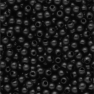 6 mm kralen van DQ acryl shiny Black