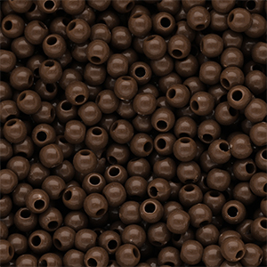 4 mm kralen van DQ acryl shiny Cappuccino brown 19-1220 TCX