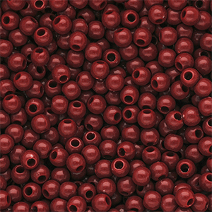 4 mm kralen van DQ acryl shiny Salsa red 18-1657 TCX