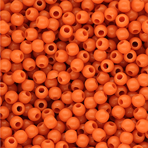 4 mm kralen van DQ acryl shiny Orange peel 16-1359 TCX