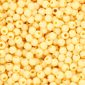 4 mm kralen van DQ acryl shiny Pastel yellow 11-0616 TPG