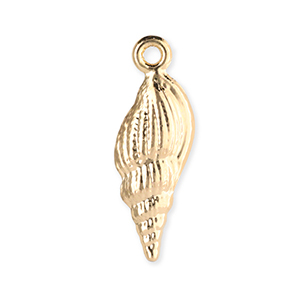 Metaal bedels shell Gold