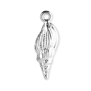 Metaal bedels shell Silver