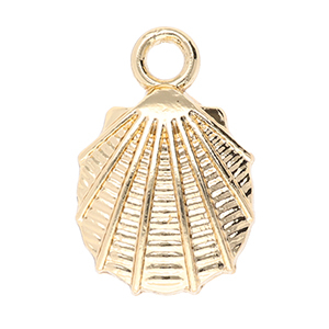 Metaal bedels shell Gold