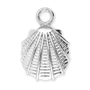 Metaal bedels shell Silver