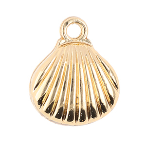 Metaal bedels shell Gold