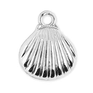 Metaal bedels shell Silver