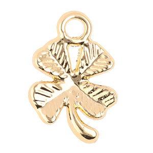 Metaal bedels clover Gold